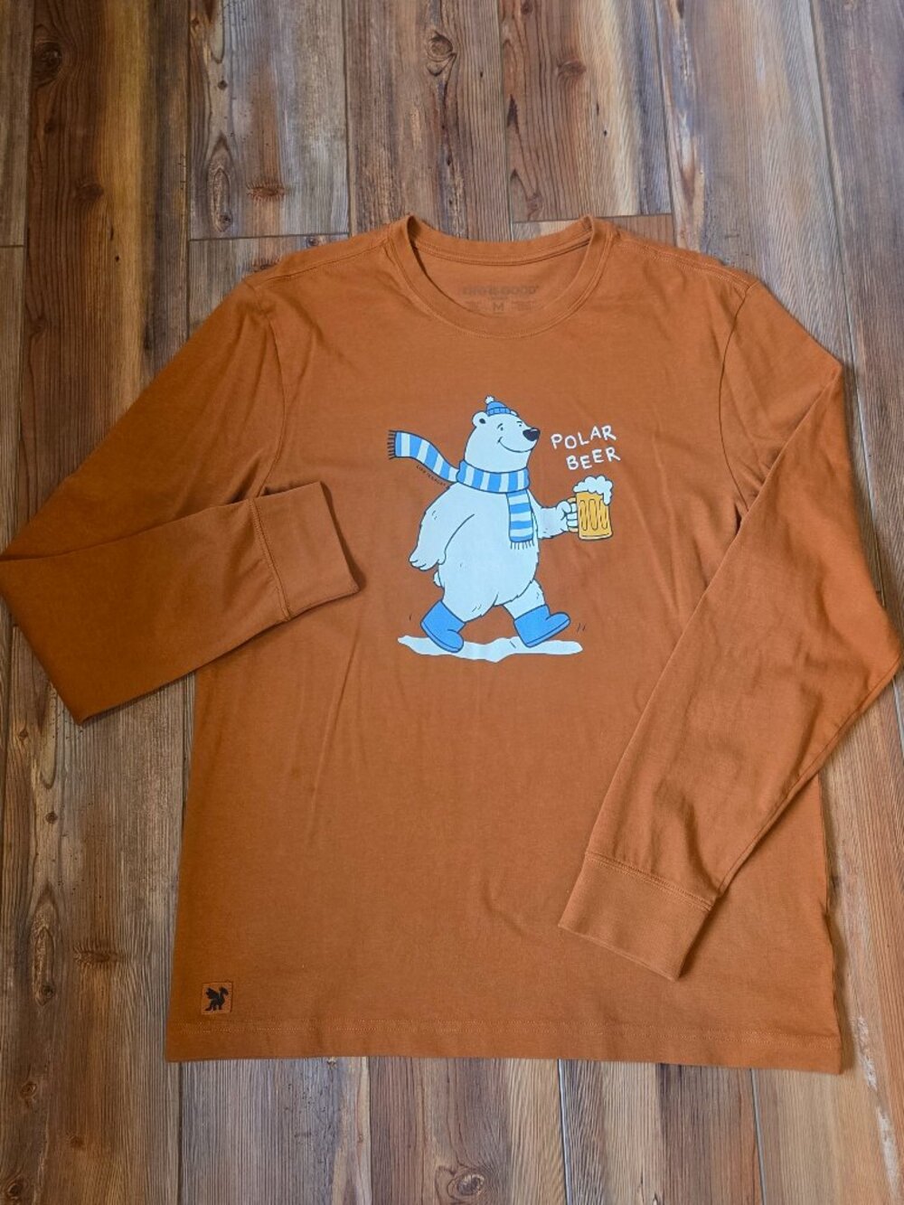 Life is Good Men's Polar Beer Long Sleeve Crusher Tee - Picture 2 of 6